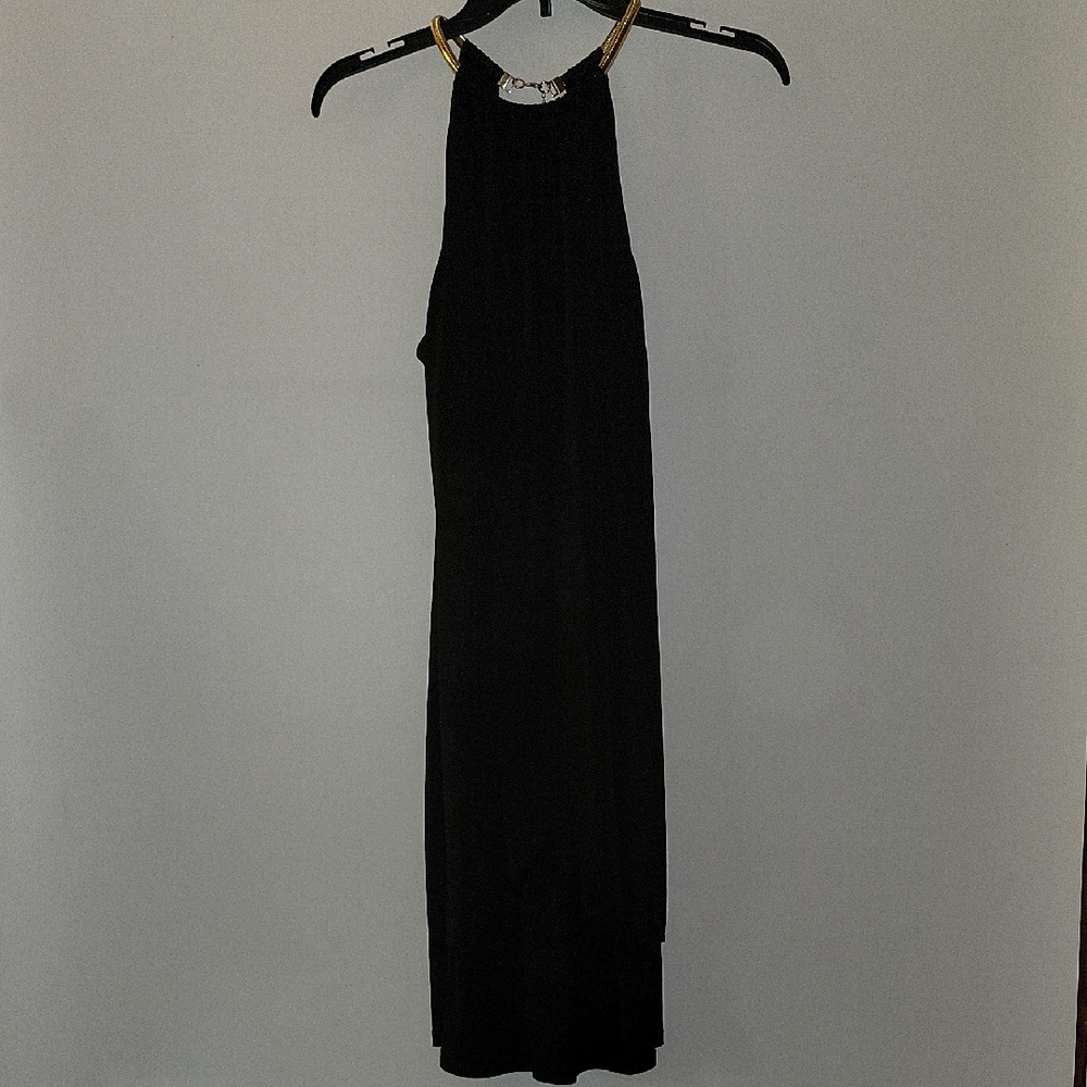 Elegant Black Halter Dress